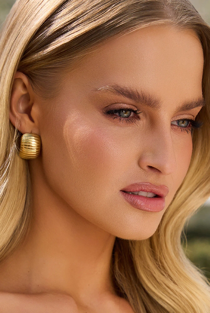 Lush - gold plated steel earrings