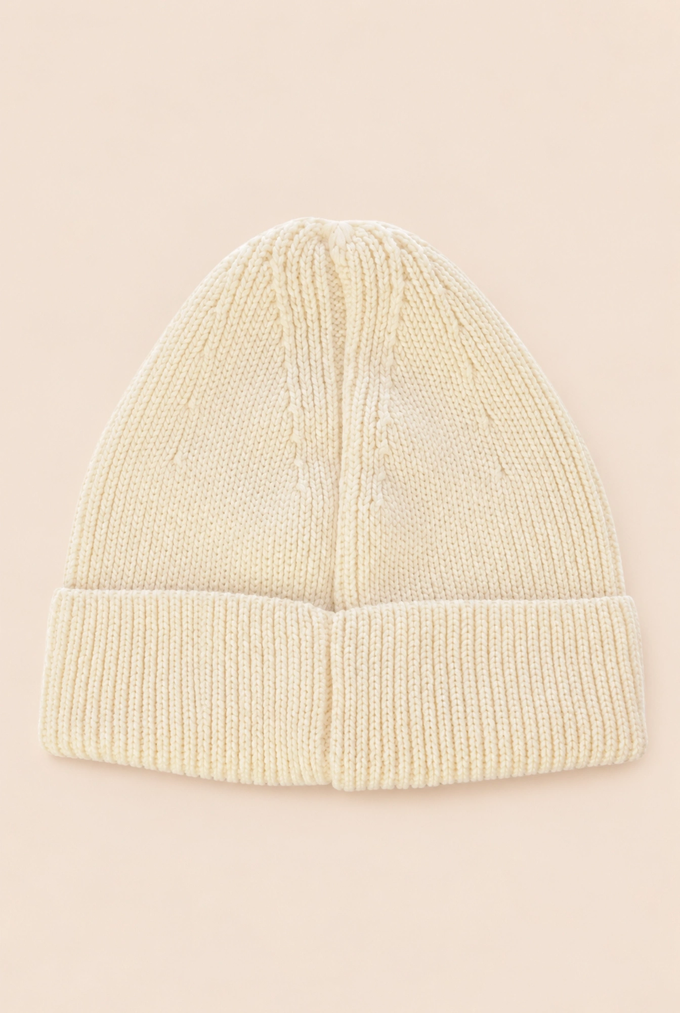 Winter Beanie with Lou Logo in Ecru Color