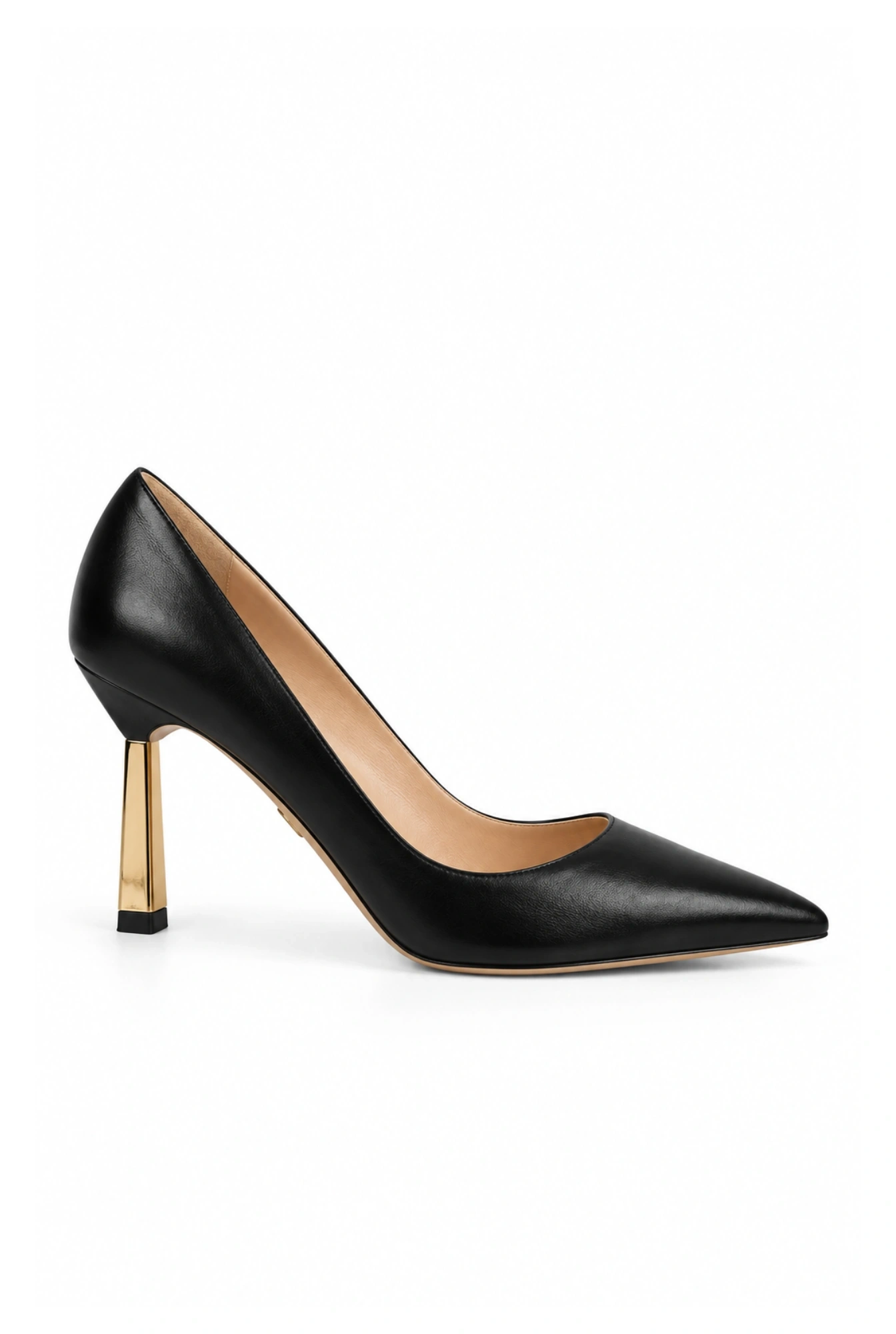 Oasis - black pumps with gold stiletto