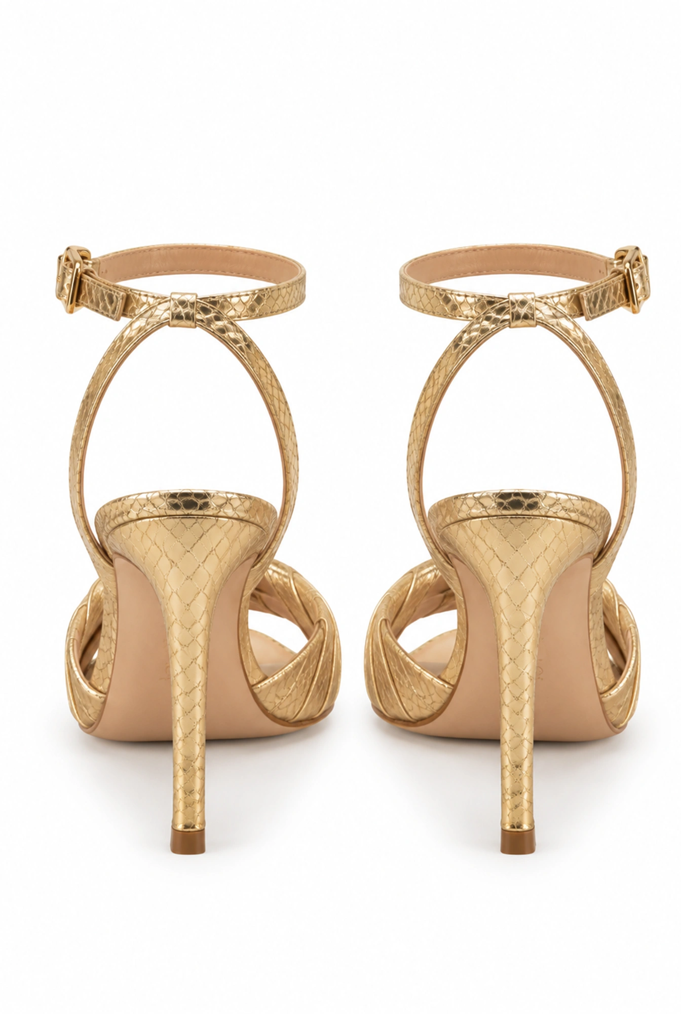Dazzle – gold stiletto sandals