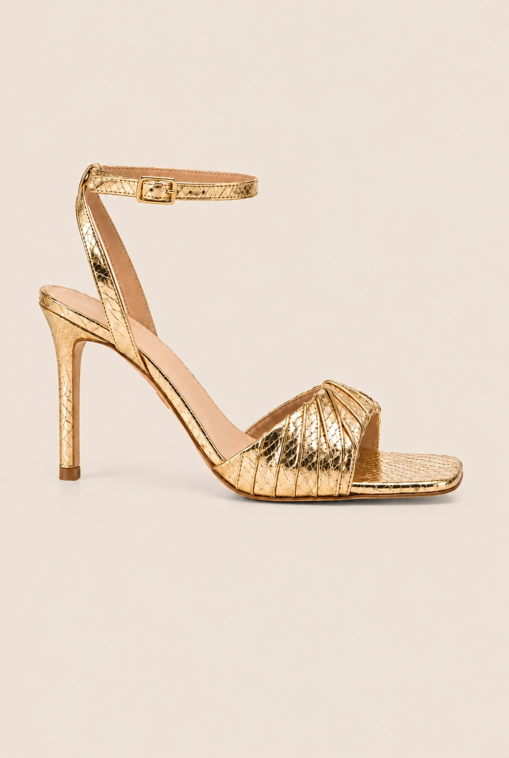 Dazzle – gold stiletto sandals