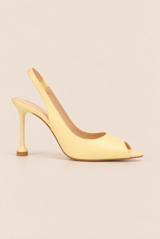 Speed – butter yellow stilettos with a slim heel and stable finish