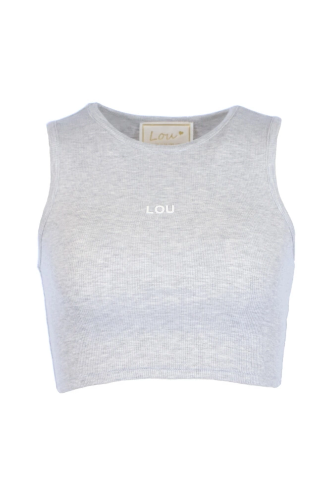 Saura - a short marl strapless top