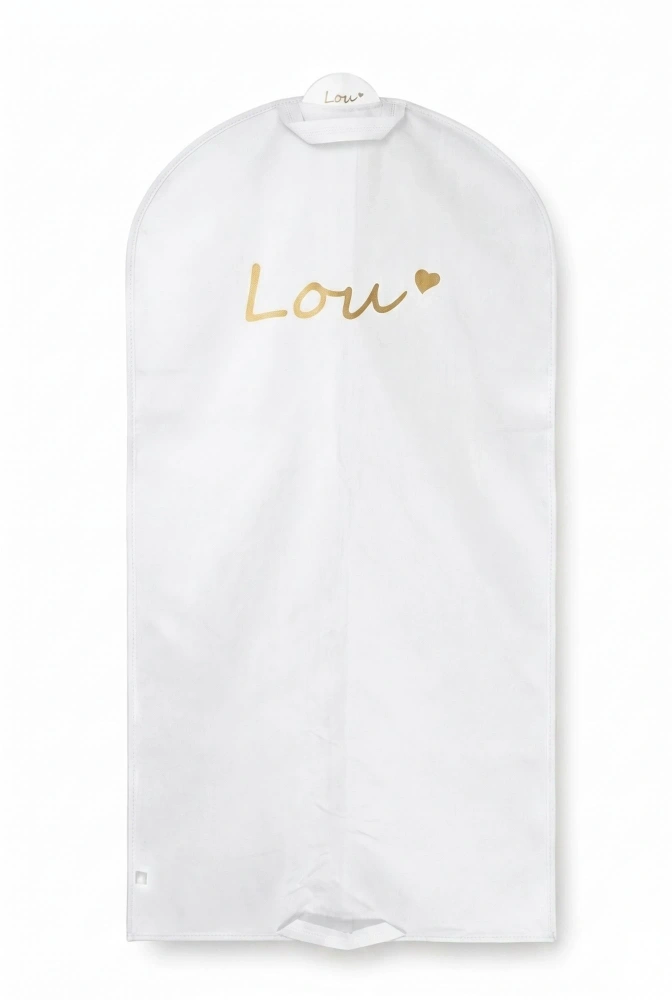 Lou – long white garment bag