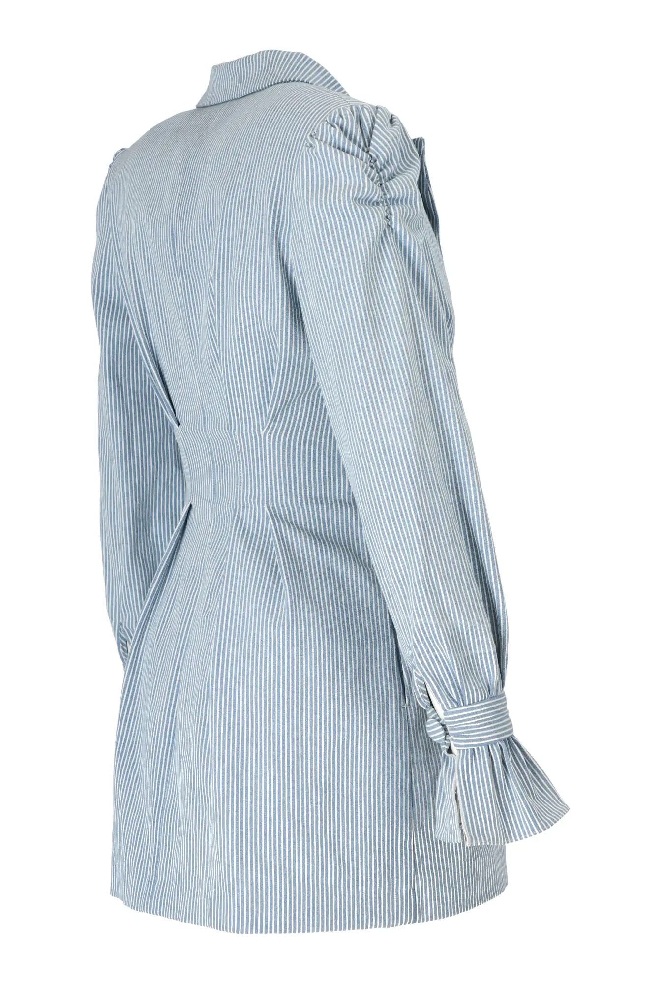 Vari - Blue denim mini dress with neckline