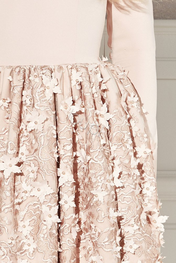LAURELLE - DIRTY PINK FLARED DRESS