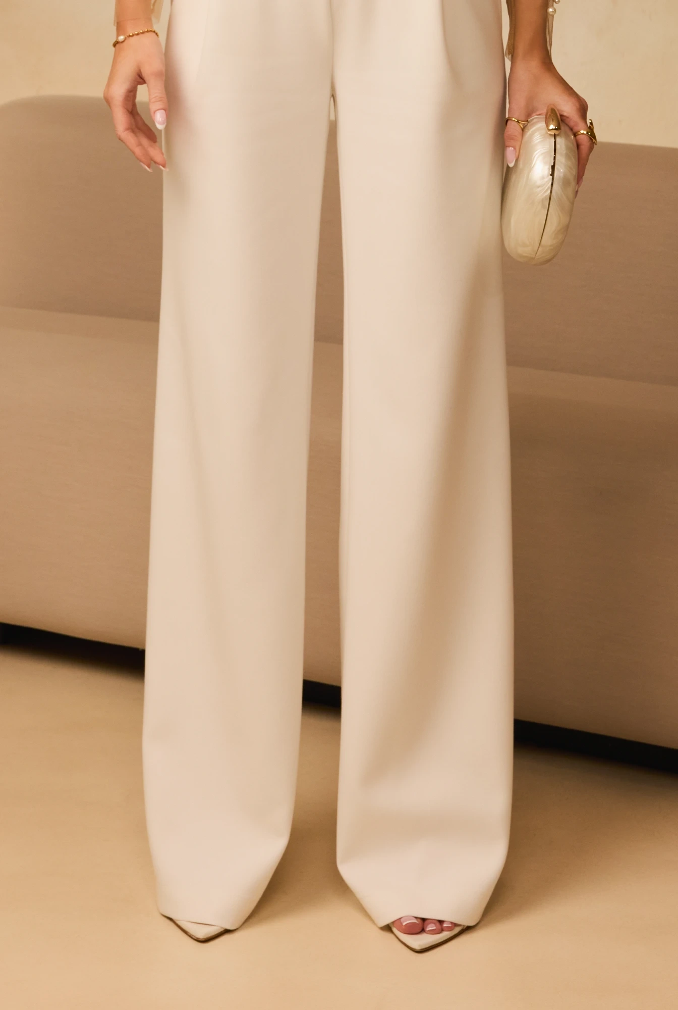 Elayna – ecru jumpsuit TALL